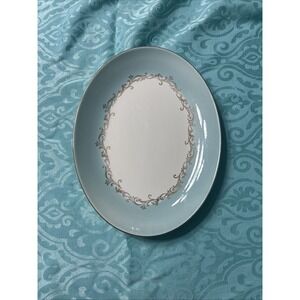 Homer Laughlin Lifetime China Gold Crown Oval Serving Platter 11.5 Inches Great